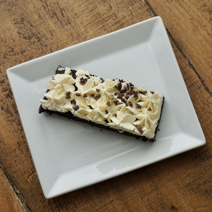  Chocolate Cake with Buttercream Icing and Raw Cocoa Nibs slice