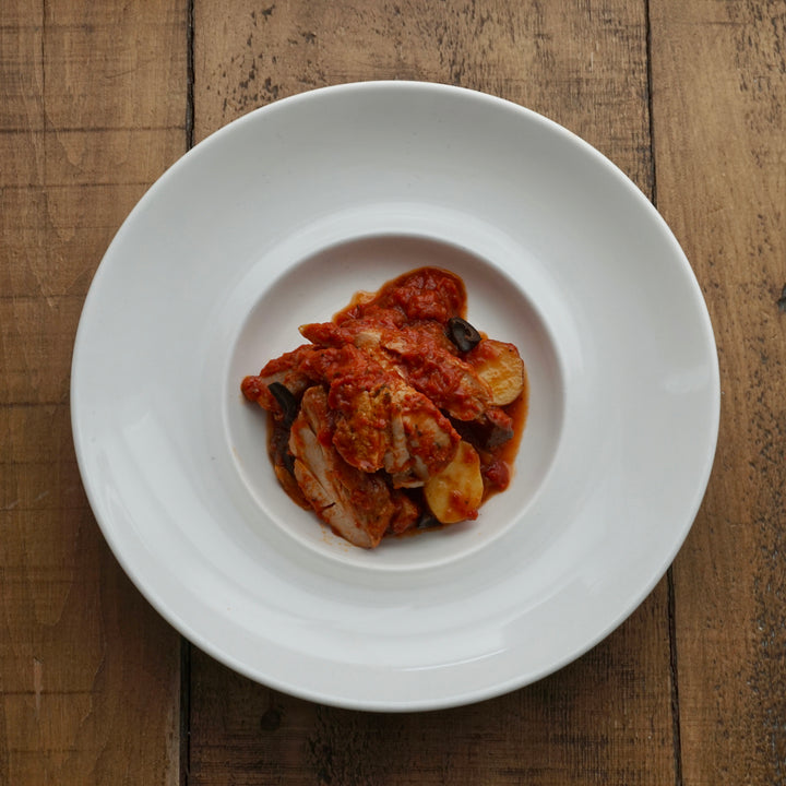 Chicken Cacciatore with Tomato Sauce and Potatoes: Serves 2-4