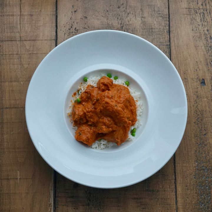 Butter Chicken with Basmati Rice and Cilantro: Serves 2