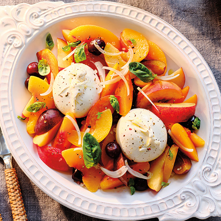 August 29: Labour Day Weekend - Burrata + Stone Fruit Salad