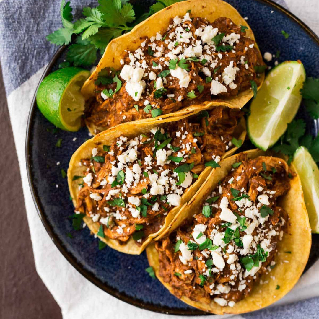 chicken mole tacos